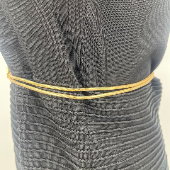 Vintage Snake Link Chain Buckle Closure Women Belt Sz S Disco Gold 1980s 90s - Picture 6 of 10